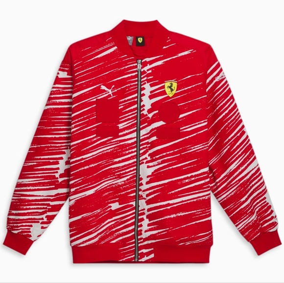 NWT PUMA x Scuderia Ferrari x Joshua Vides Red Rosso Corsa F1 Race Jacket XXL - Picture 12 of 13